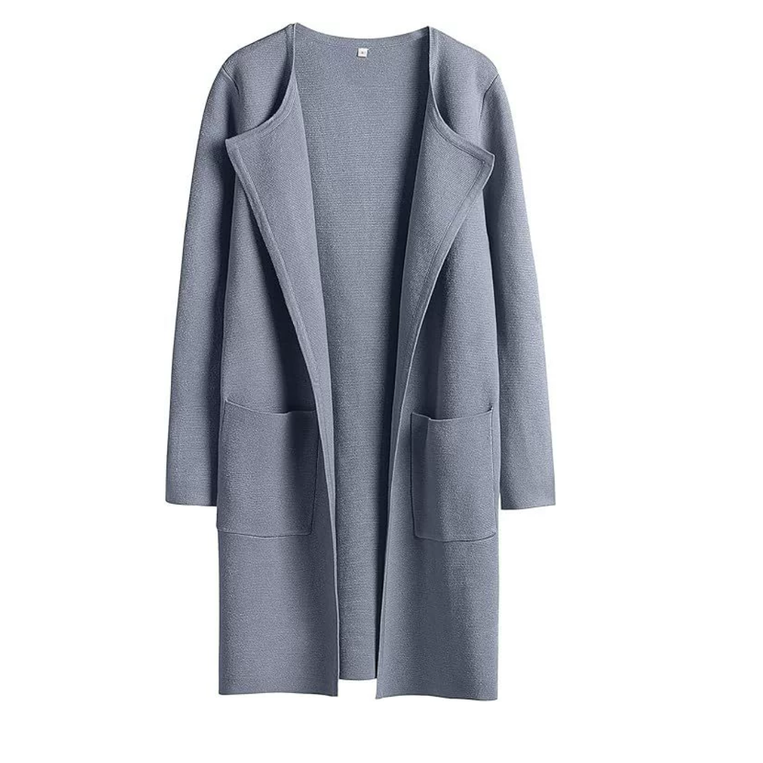 Zara | Cosy Lapel Open-Front Knit Cardigan