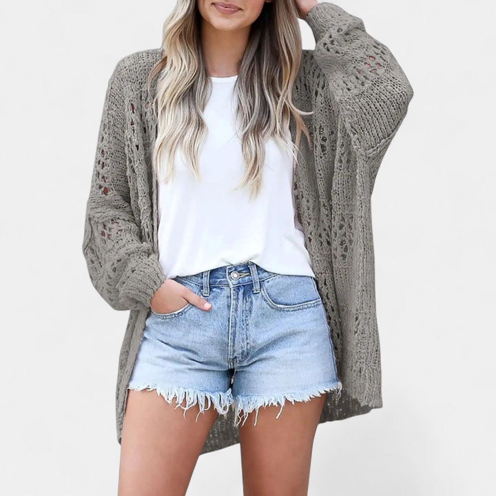 Penelope | Boho Hollow-Out Knit Cardigan