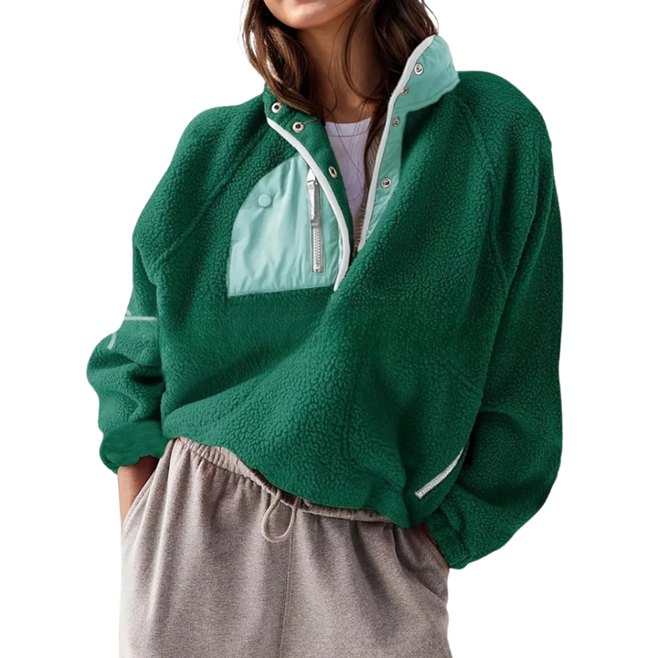 Taylor | Cosy Colorblock Fleece Zip Jacket