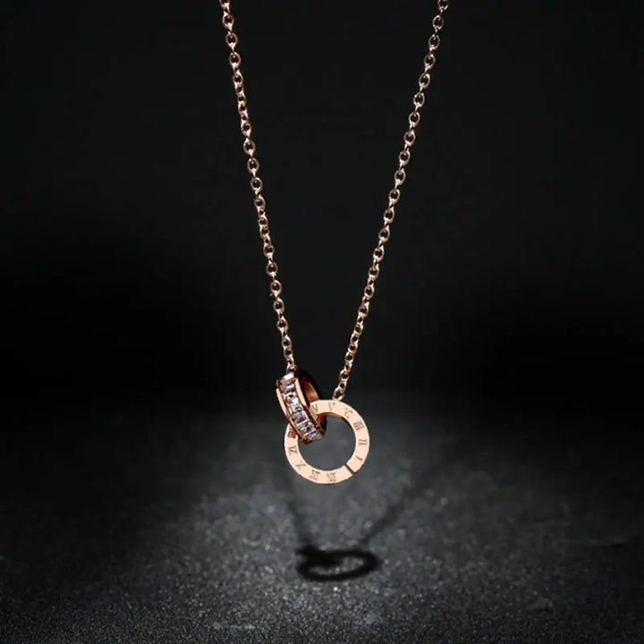 Xanthe | Roman Numeral Charm Necklace