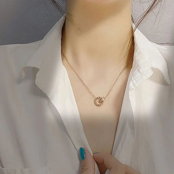 Xanthe | Roman Numeral Charm Necklace