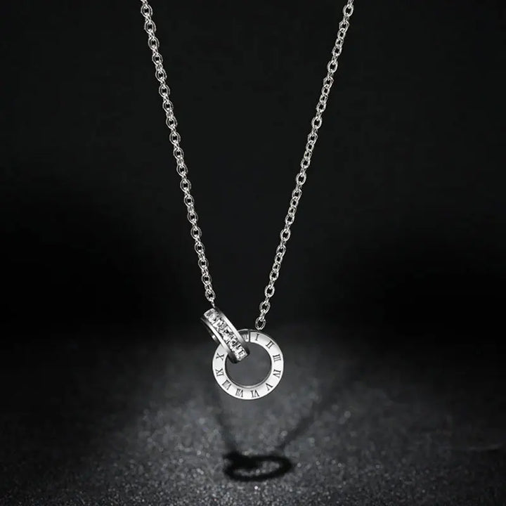 Xanthe | Roman Numeral Charm Necklace