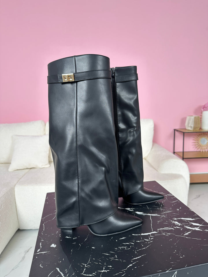 Ava | Black Leather Boots