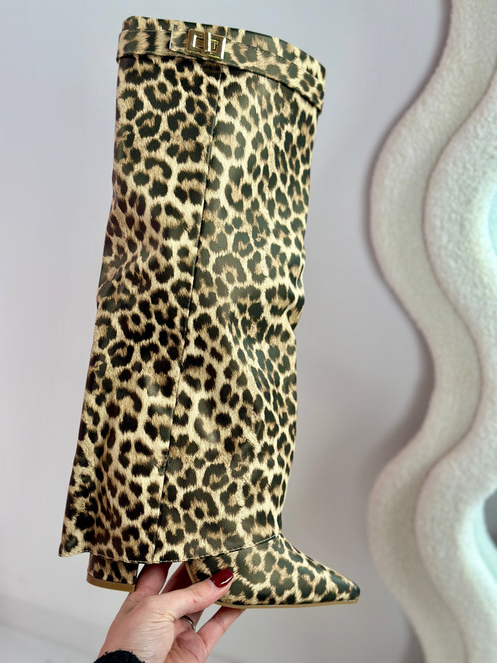 Layla | Leopard Leather Boots