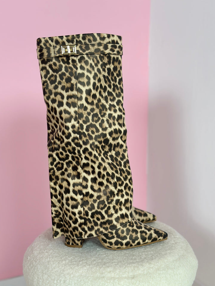 Layla | Leopard Leather Boots