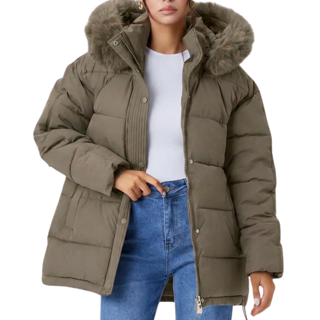 Daisy | Fluffy Fur Collar Thermal Coat