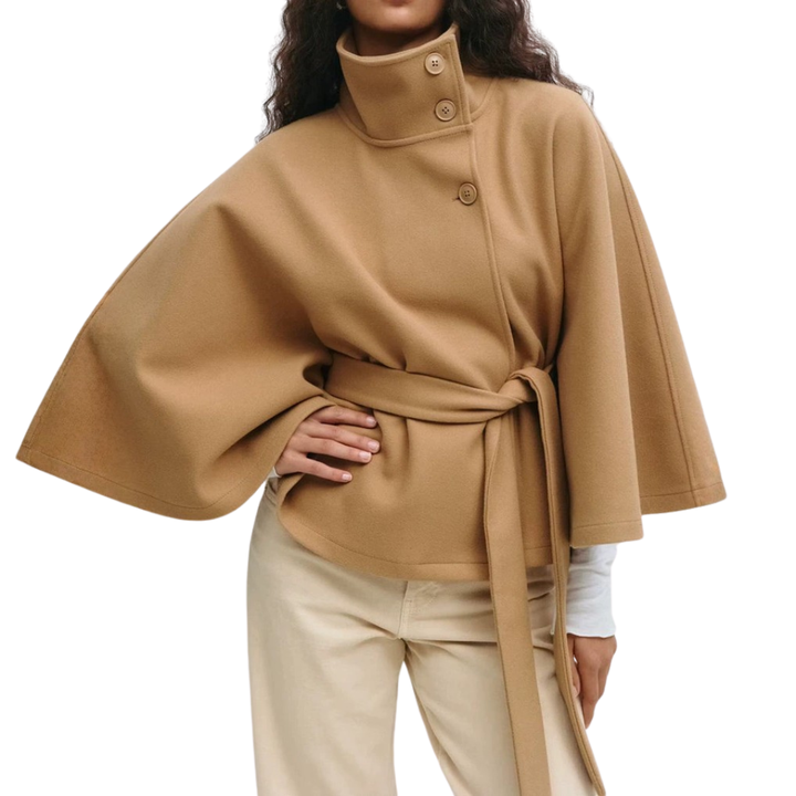 Madison | Structured Cape-Style Belted Coat