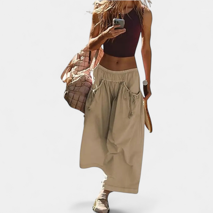 Imogen | Relaxed Wide Leg Drawstring Pants