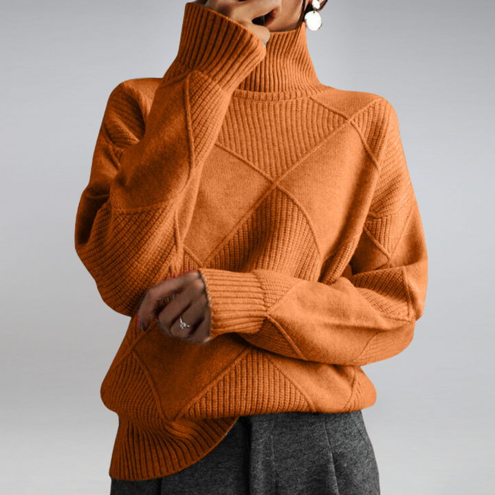 Lara | Luxe Ribbed Turtleneck Pullover