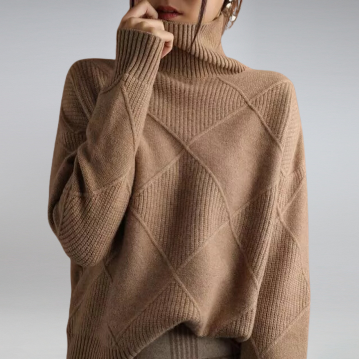 Lara | Luxe Ribbed Turtleneck Pullover