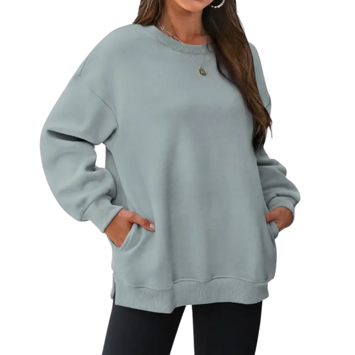 Hannah | Cosy Oversized Fleece Crewneck Pullover