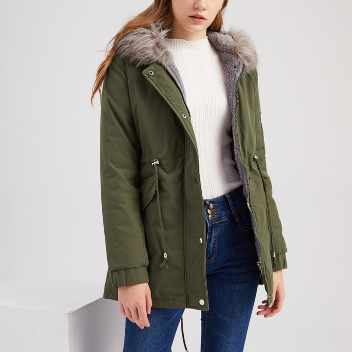 Georgia | Warm Velvet-Trimmed Parka