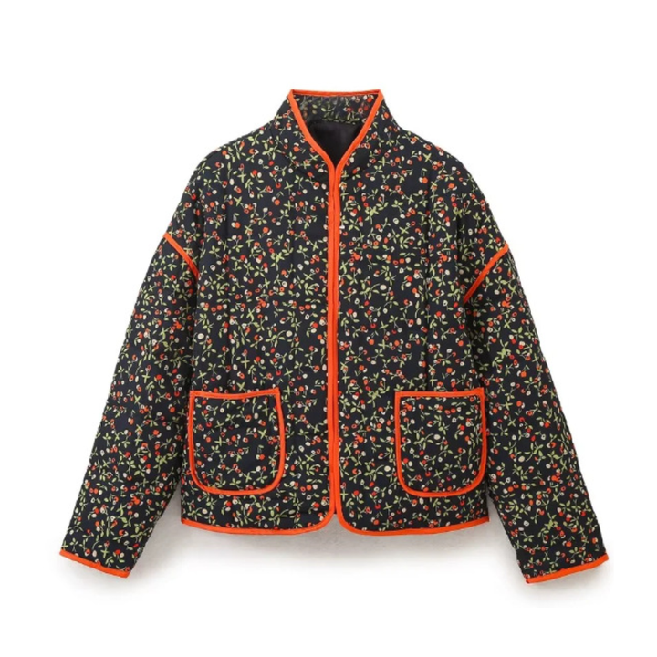 Lara | Ditsy Floral Quilted Drop-Shoulder Coat