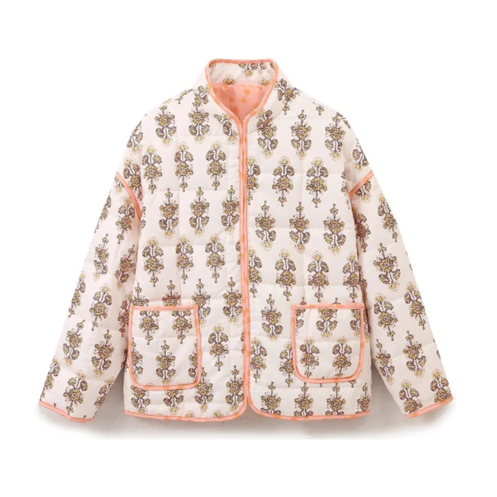 Lara | Ditsy Floral Quilted Drop-Shoulder Coat