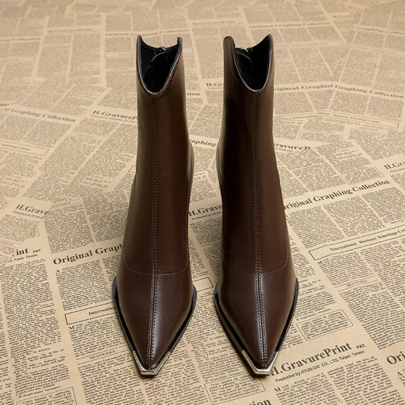 Imogen | Chrome Tip Chelsea Boots
