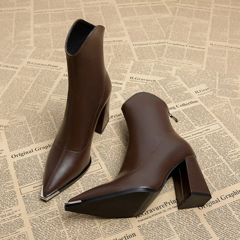 Imogen | Chrome Tip Chelsea Boots