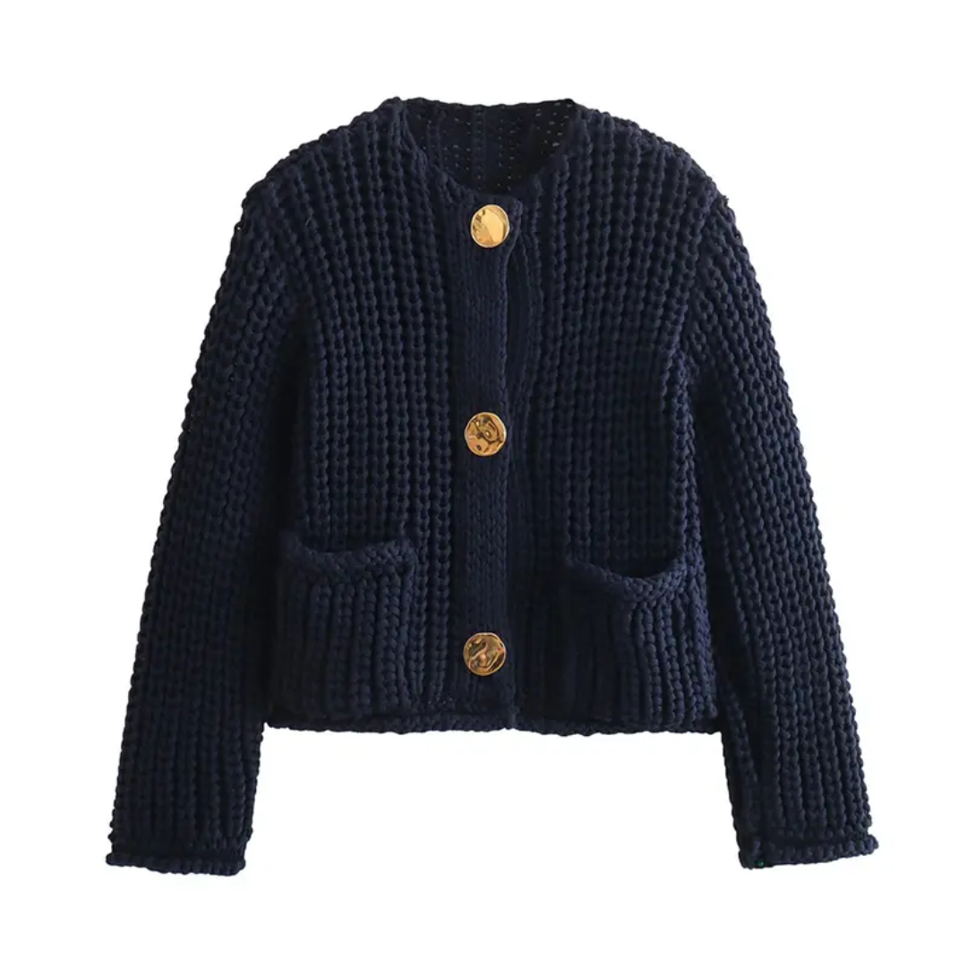 Olivia | Cosy Chunky Knit Cropped Cardigan