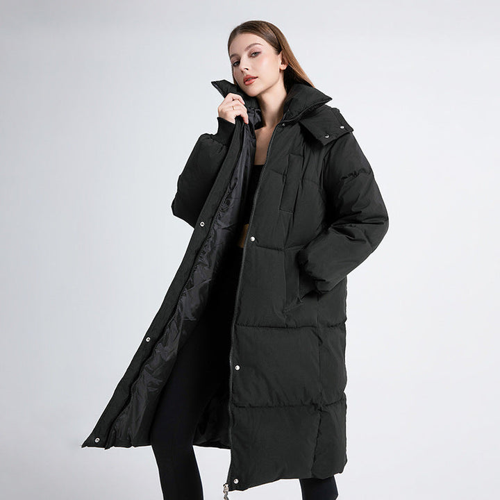 Chloe | Classic Hooded Long Puffer Coat