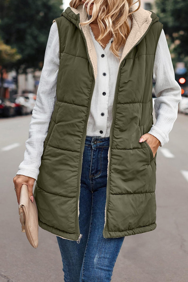 Xanthe | Reversible Warm Hooded Vest