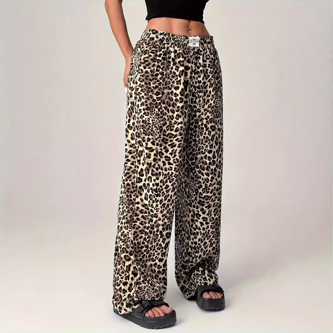 Millie | Comfy Straight-Leg Leopard Print Pants