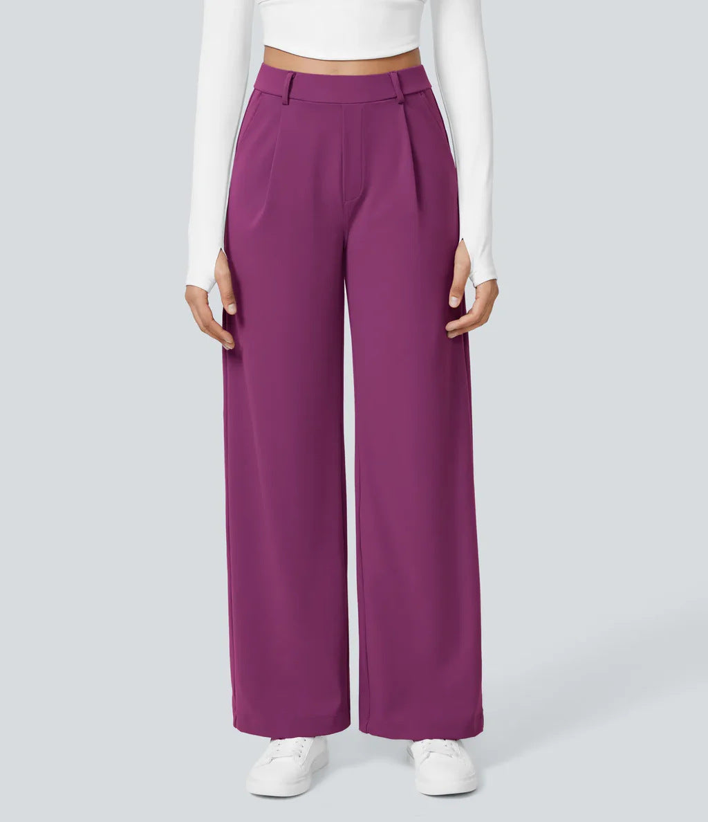 Caitlin | Casual High Waist Straight Leg Pants