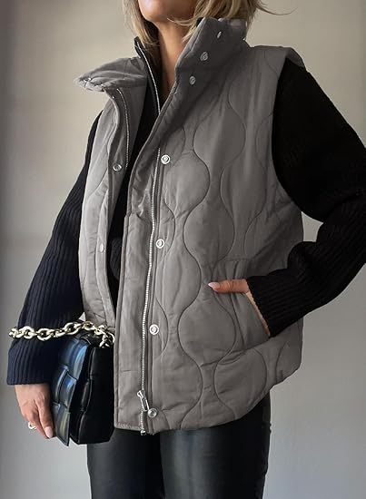 Verity | Chic Lightweight Button-Up Puffer Vest