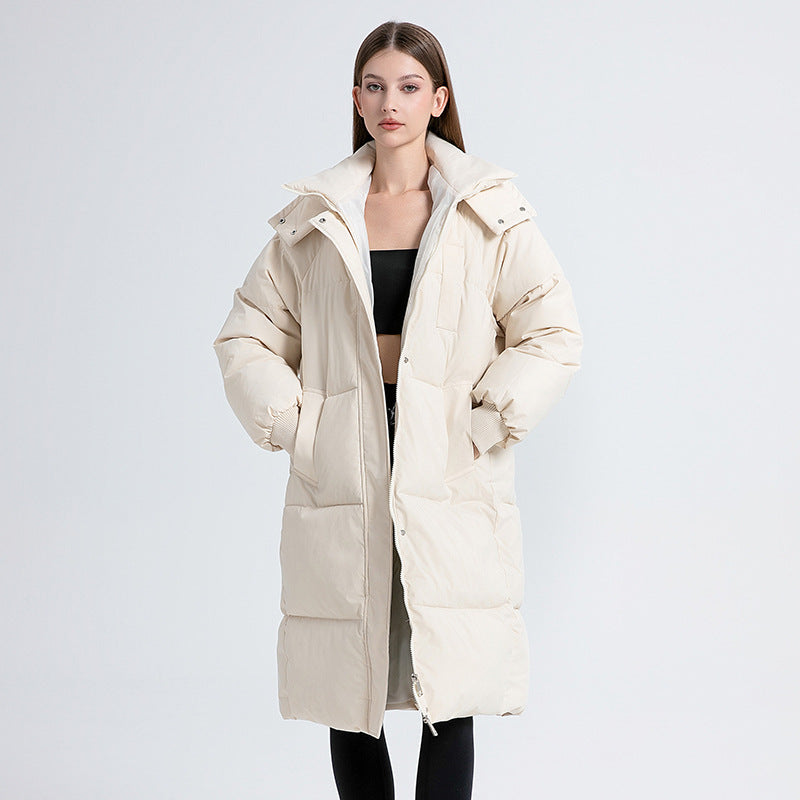 Chloe | Classic Hooded Long Puffer Coat
