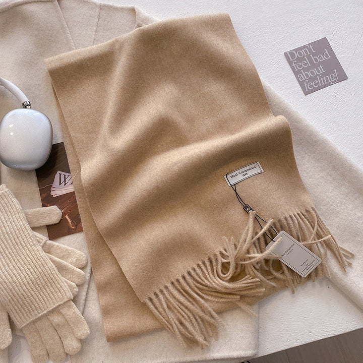 Kiara | Comfy Soft Plain Tassel Scarf Shawls