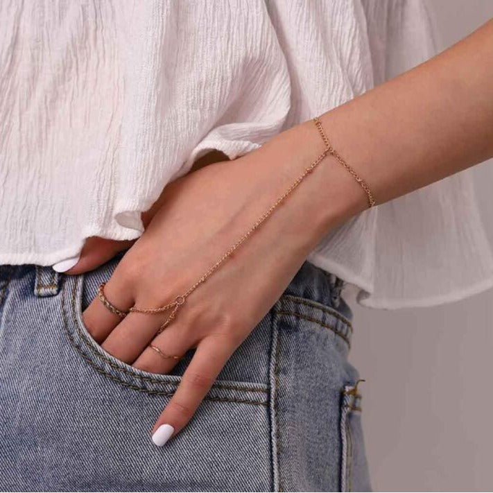 Rosie | Dainty Hand Chain Bracelet