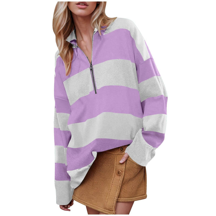 Danielle | Comfy Long Sleeve Pullover Sweater With Half Zipper
