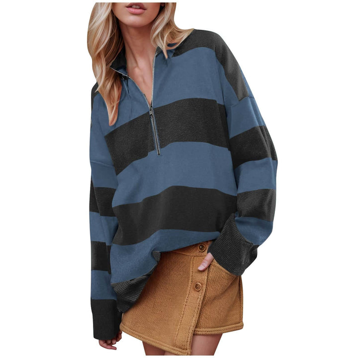 Danielle | Comfy Long Sleeve Pullover Sweater With Half Zipper