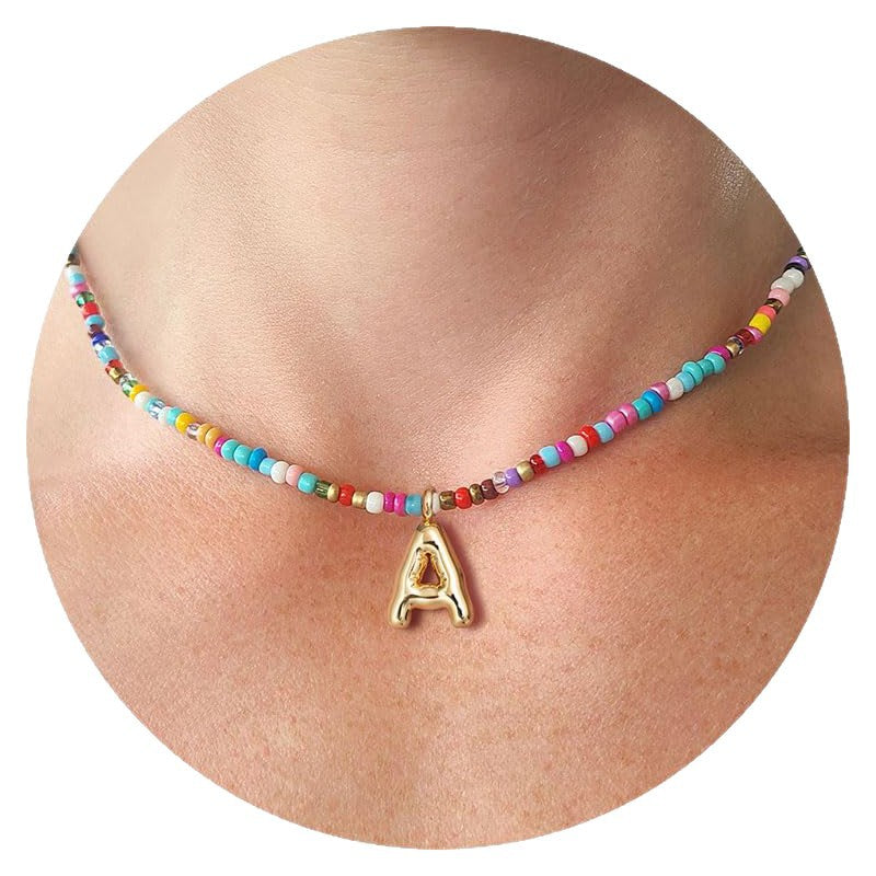 Naomi | Colorful Bubble Letter Necklace