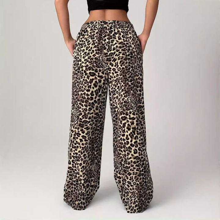 Millie | Comfy Straight-Leg Leopard Print Pants