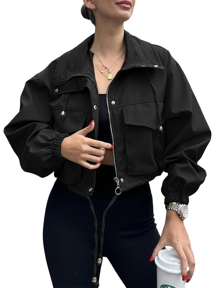 Megan | Lightweight Zip-Up Cropped Jacket
