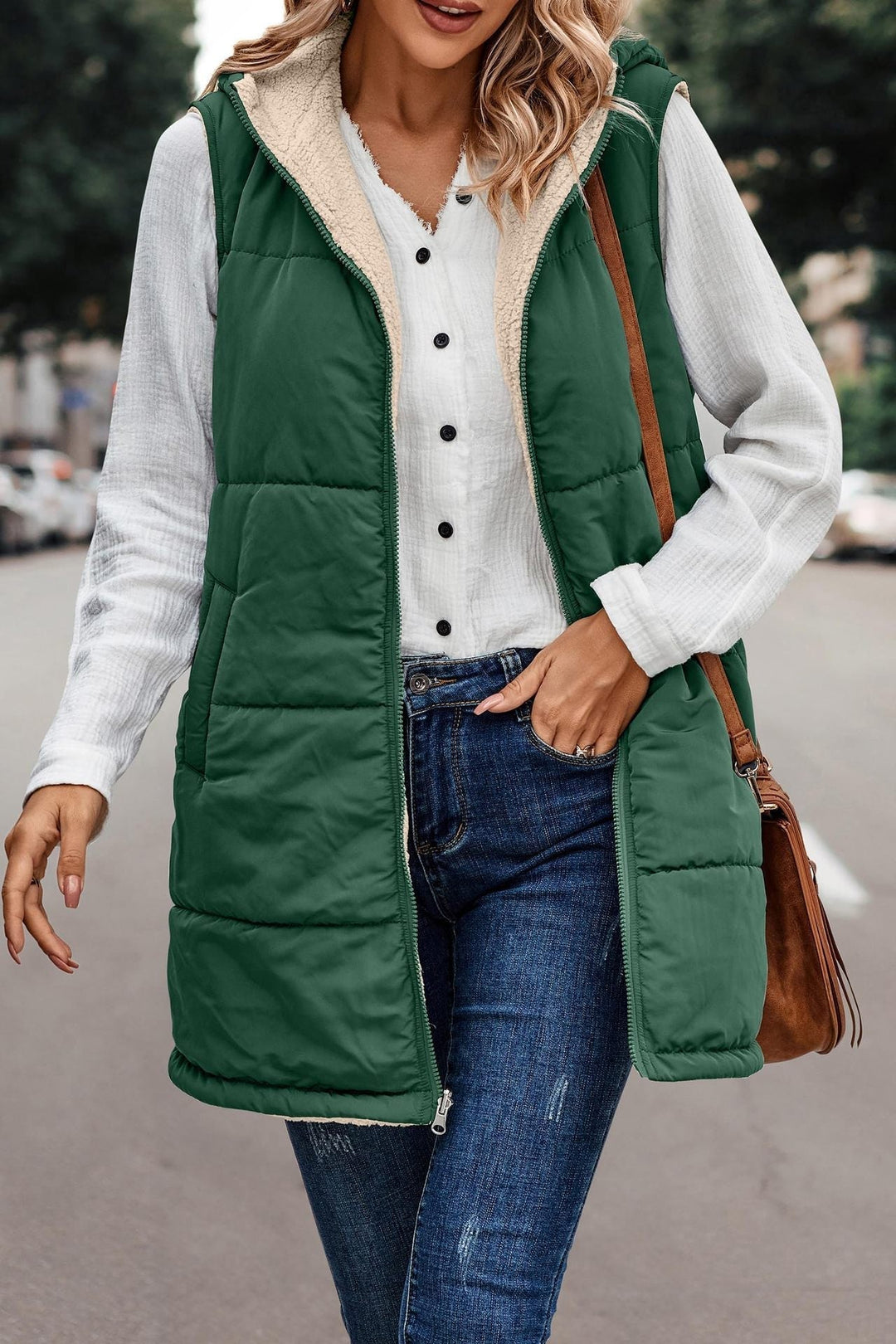 Xanthe | Reversible Warm Hooded Vest