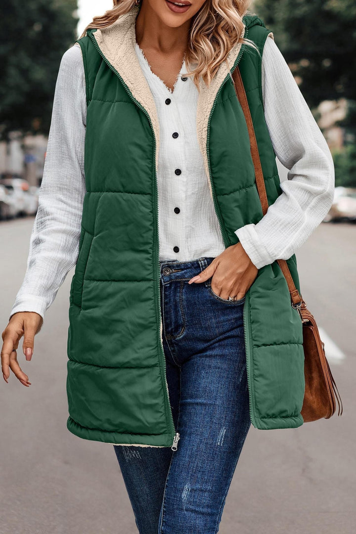 Xanthe | Reversible Warm Hooded Vest