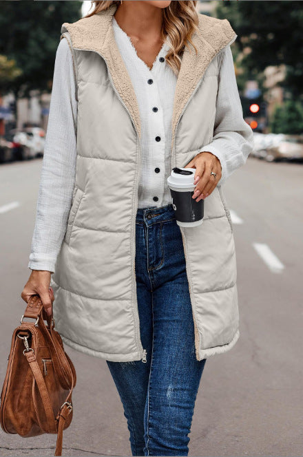 Xanthe | Reversible Warm Hooded Vest