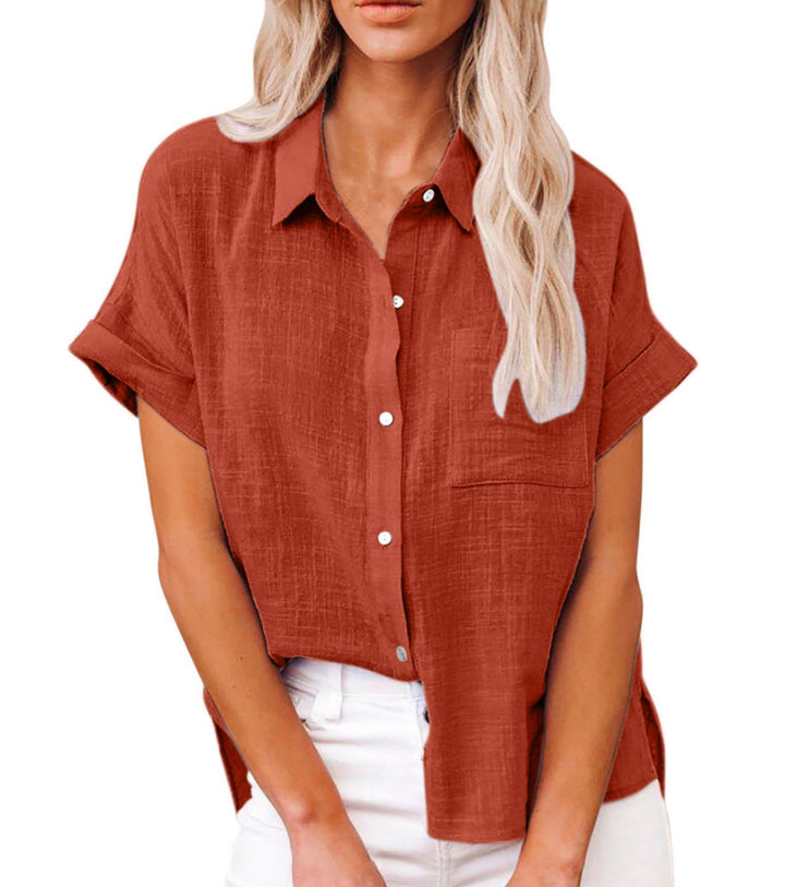 Claire | Comfy Casual Button-Up Blouse