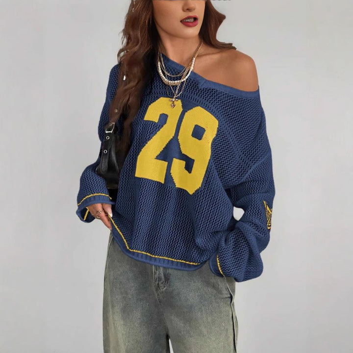 Samantha | Retro Long Sleeve Pullover Sweater