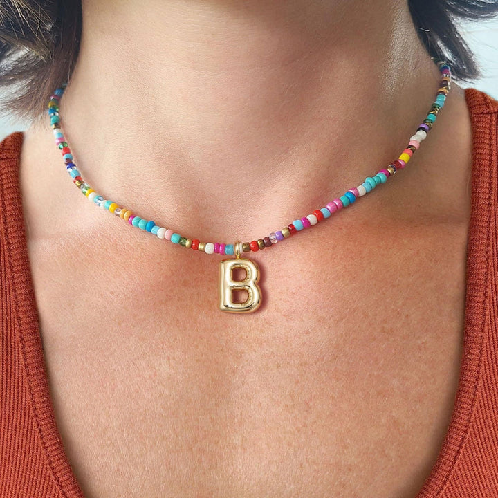 Naomi | Colorful Bubble Letter Necklace