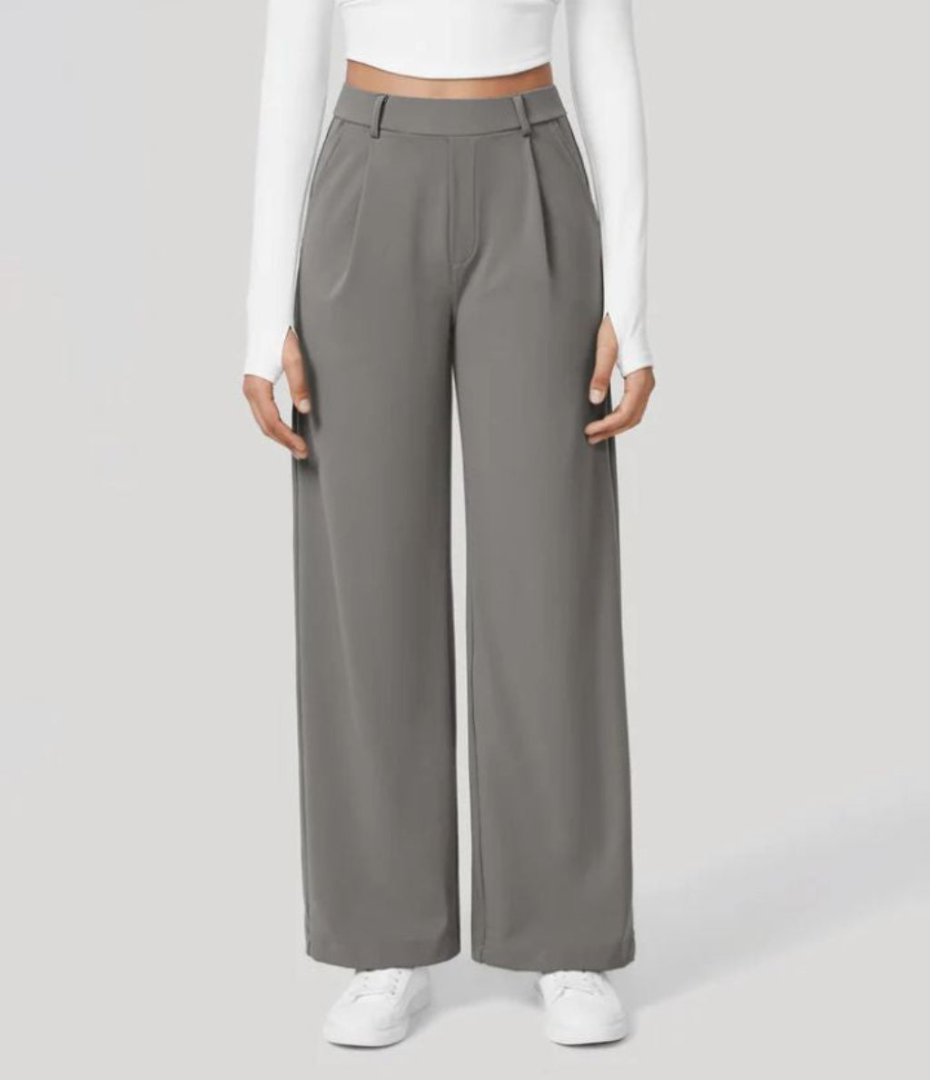 Caitlin | Casual High Waist Straight Leg Pants