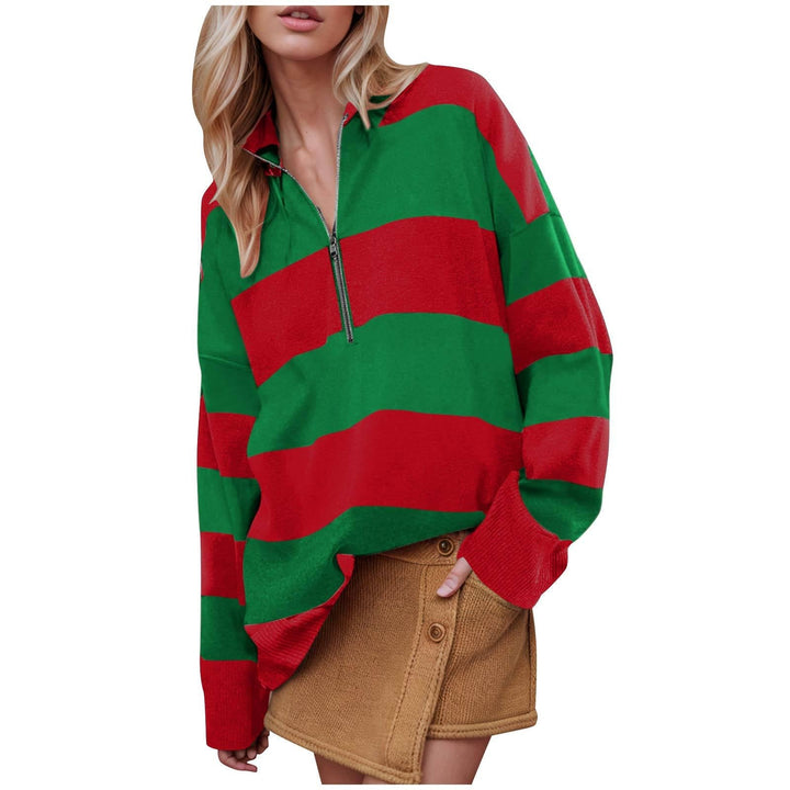 Danielle | Comfy Long Sleeve Pullover Sweater With Half Zipper