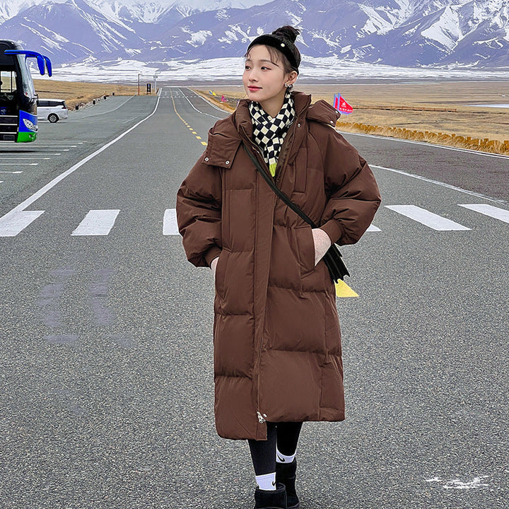 Ava | Comfy Waterproof Hooded Long Puffer Jacket