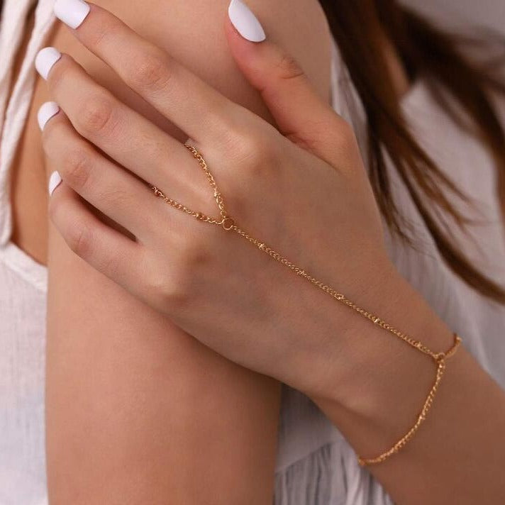 Rosie | Dainty Hand Chain Bracelet