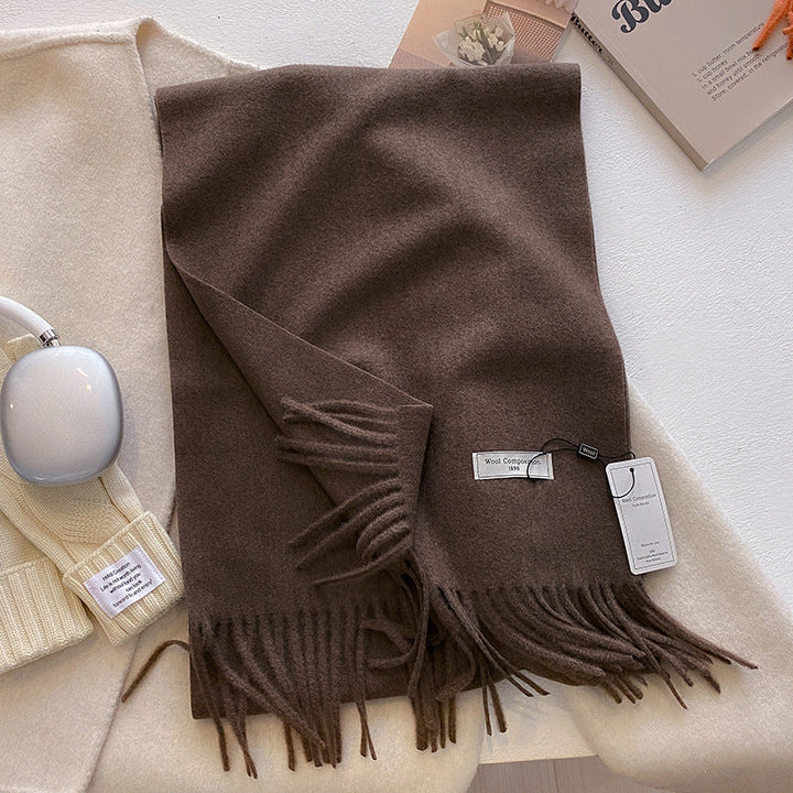 Kiara | Comfy Soft Plain Tassel Scarf Shawls