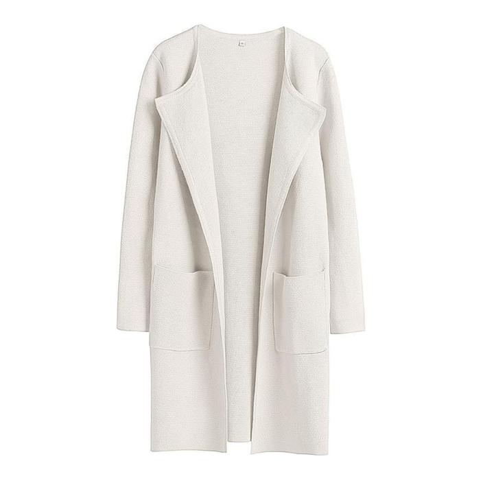 Zara | Cosy Lapel Open-Front Knit Cardigan