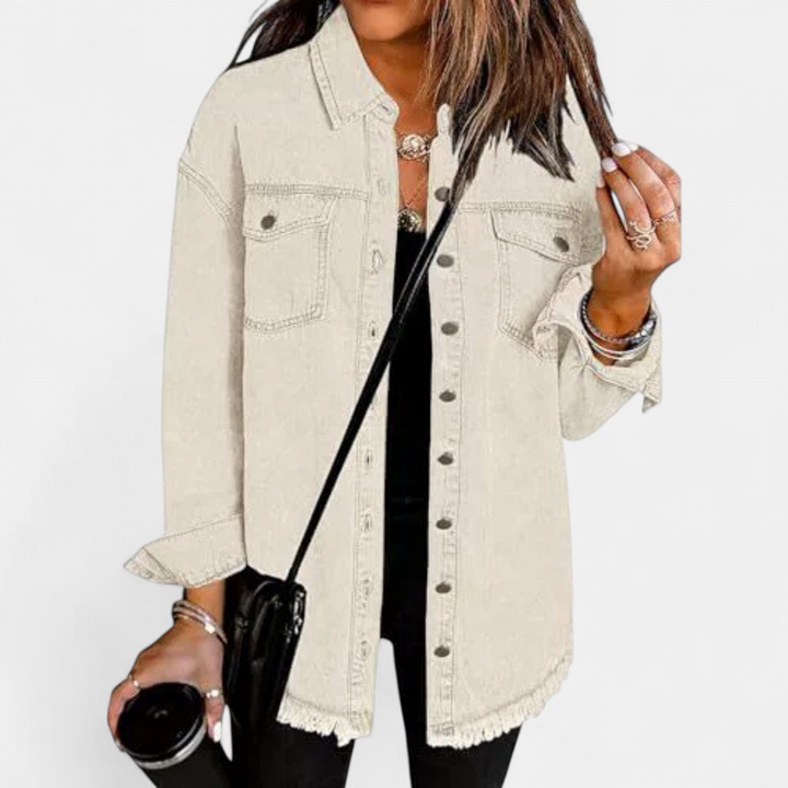 Abigail | Soft Brushed Casual Denim Jacket