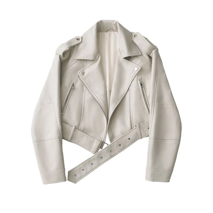 Nicole | Vintage Moto Loose Leather Jacket