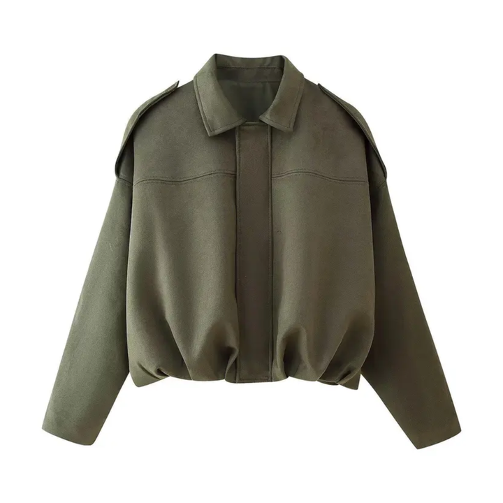 Grace | Vintage Suede Epaulet Bomber Jacket
