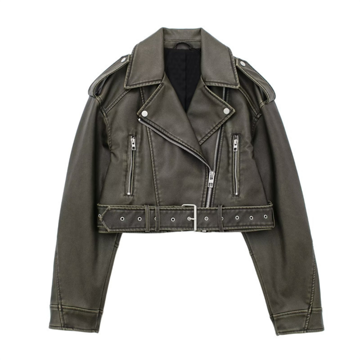 Nicole | Vintage Moto Loose Leather Jacket